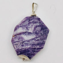 Load image into Gallery viewer, Purple Flower Sodalite Sterling Silver Pendant | Purple/White | 2 1/4" Long |