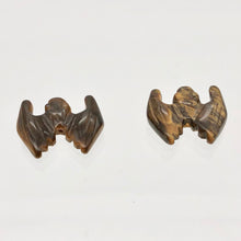 Load image into Gallery viewer, 2 Hand Carved Tiger's Eye Bat Beads | 20x12.5x5mm | Golden Brown - PremiumBead Alternate Image 7