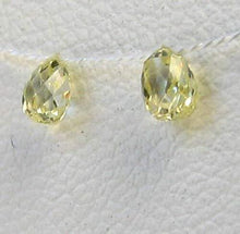 Load image into Gallery viewer, Natural .39cts Canary Diamond 3.5x2.75mm Briolette Beads Pair 6118 - PremiumBead Alternate Image 2