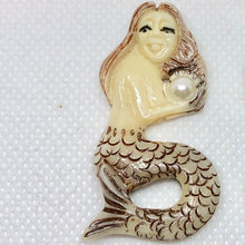 Load image into Gallery viewer, Carved "Brunette" Mermaid W/ Pearl Centerpiece Bead 10802 - PremiumBead Alternate Image 2
