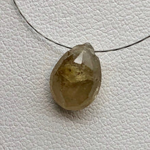 Load image into Gallery viewer, Rare Green/Grey Sapphire Faceted 10x7mm Briolette Bead 6929 - PremiumBead Alternate Image 3