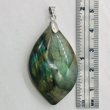 Load image into Gallery viewer, Labradorite Sterling Silver Natural | 1 1/2" Long | Blue Green | 1 Pendant |