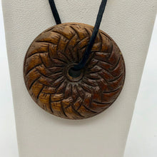 Load image into Gallery viewer, Intricately Carved Teak 41mm Disc Ojime/Netsuke Bead - PremiumBead Primary Image 1