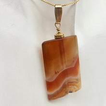 Load image into Gallery viewer, Hand Carved Carnelian Agate and 14K Gold Filled 2 1/8" Pendant 506759B - PremiumBead Alternate Image 5