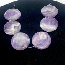 Load image into Gallery viewer, Chevron Amethyst Round coin | 30x7mm | Purple White | 13 Bead(s)