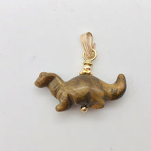 Load image into Gallery viewer, Tigereye Diplodocus Dinosaur with 14K Gold Filled Pendant 509259TEG - PremiumBead Alternate Image 8