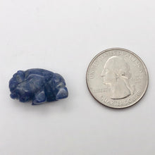 Load image into Gallery viewer, Abundance 2 Sodalite Hand Carved Bison / Buffalo Beads | 21x14x7.5mm | Blue - PremiumBead Alternate Image 4
