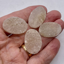 Load image into Gallery viewer, Druzy Quartz Oval Bead 16" Strand | 31x21x9mm | White Crystal | 13 Beads }