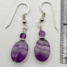 Load image into Gallery viewer, Enchanting Fluorite 15x10mm Bead Dangle Silver Earrings! | 1 3/8" Long |