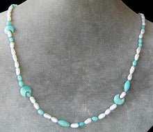 Load image into Gallery viewer, Cream Pearl and Amazonite Necklace Celebrating ~The Moon Goddess~ 6141 - PremiumBead Alternate Image 2