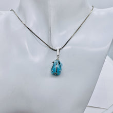 Load image into Gallery viewer, Lampwork Frog Sterling Silver Frog | 1" Long | Periwinkle Blue | 1 Pendant |