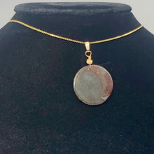 Load image into Gallery viewer, Limbcast Round 14K Gold Filled Pendant | 1.5" Long | Green Clear Orange |