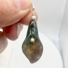 Load image into Gallery viewer, Lily! Fancy Jasper Carved Flower Sterling Silver Pendant | 2" Long | Purple | - PremiumBead Alternate Image 2