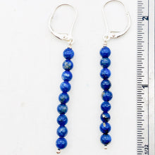 Load image into Gallery viewer, Natural Lapis Lazuli Sterling Silver Semi Precious Stone Earrings | 2 1/4" long| - PremiumBead Alternate Image 5
