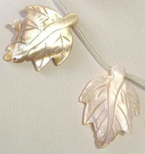 Load image into Gallery viewer, Wow Tahitian Mother of Pearl 3 Carved Leaf Beads 9716 - PremiumBead Alternate Image 2