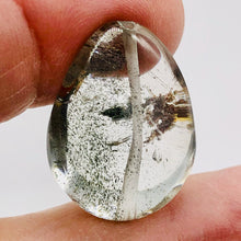 Load image into Gallery viewer, Lodalite Quartz Oval Pendant Bead | 26x20x15 mm | Clear Included | 1 Bead |