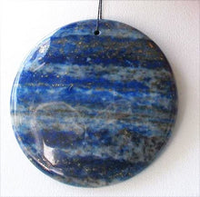Load image into Gallery viewer, Starry Night Indigo Lapis 50mm Disc Pendant Bead 9358V - PremiumBead Primary Image 1