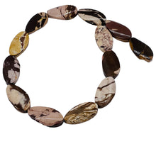 Load image into Gallery viewer, 3 Exotic Zebra Jasper Twist Oval Focal Beads 8906