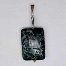 Load image into Gallery viewer, Tsunami Stone Sterling Silver Rectangle Pendant | 35x25x7.5mm | Green White |