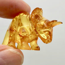 Load image into Gallery viewer, Amber Triceratops | 47x24x14 | Amber | 1 Figurine
