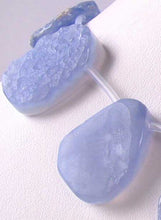 Load image into Gallery viewer, Druzy Blue Chalcedony Briolette Bead Strand 109392G - PremiumBead Alternate Image 2