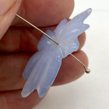 Load image into Gallery viewer, 23.8cts Exquisitely Hand Carved Blue Chalcedony Flower Pendant Bead - PremiumBead Alternate Image 5