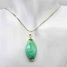 Load image into Gallery viewer, Glowing Green Marquis Cut Chrysoprase 14K Gold Filled Pendant | 1 5/8" Long|