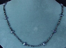 Load image into Gallery viewer, Hematite and Peacock Freshwater Pearl Sterling Silver 22 inches Necklace 200020 - PremiumBead Alternate Image 2