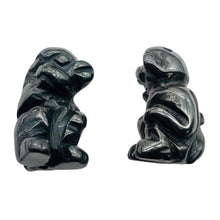 Load image into Gallery viewer, Swingin 2 Carved Hematite Monkey Beads | 20.5x12x11mm | Silver black