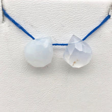 Load image into Gallery viewer, 2 Blue Chalcedony Faceted Briolette Beads - PremiumBead Alternate Image 2