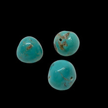 Load image into Gallery viewer, 3 Natural Turquoise 12.5x9 to 12x11.5mm Nuggety Beads 2191