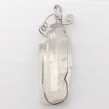 Load image into Gallery viewer, Kunzite Wire-Wrap Clear Crystal Sterling Silver Pendant | 2 1/4 Inch Long |