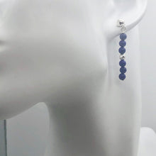 Load image into Gallery viewer, Natural AAA Lapis with Sterling Silver Stud Earrings | 1 1/2" Long | Blue |