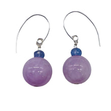 Load image into Gallery viewer, Kunzite Tanzanite Sterling Silver Drop Earrings | 1 1/4" | Lavender Blue |