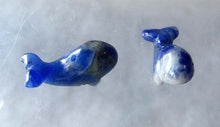 Load image into Gallery viewer, Carved Animals 2 Sodalite Whale Beads | 20x13x11mm | Blue white - PremiumBead Alternate Image 5