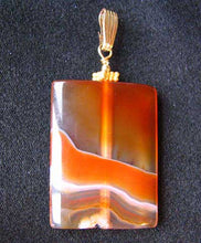 Load image into Gallery viewer, Hand Carved Carnelian Agate and 14K Gold Filled 2 1/8" Pendant 506759B - PremiumBead Alternate Image 8