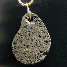 Load image into Gallery viewer, Meteorite Carved Sterling Silver Pendant | 1 Pendant | Black | 2 1/2" Long |