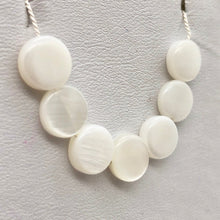 Load image into Gallery viewer, Mississippi White Ebony Shell Coin Beads | 7 Beads | 8x2.5mm | 4336p - PremiumBead Primary Image 1