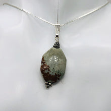 Load image into Gallery viewer, Owyhee Jasper Sterling Silver Drop Pendant | 1 3/4" Long| Gray/Brown| 1 Pendant|