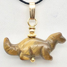 Load image into Gallery viewer, Tigereye Diplodocus Dinosaur with 14K Gold Filled Pendant 509259TEG - PremiumBead Primary Image 1