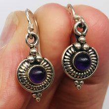 Load image into Gallery viewer, Amethyst Sterling Silver Drop/Dangle Earrings | 1" Long | Purple | 1 Pair |