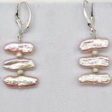 Load image into Gallery viewer, Blushing Pink Pearls with Solid Sterling Silver Disco Balls Earrings | 1 5/8" | - PremiumBead Primary Image 1