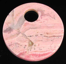 Load image into Gallery viewer, Natural Lacy Pink Rhodochrosite 50mm Pi Circle Pendant Bead - PremiumBead Primary Image 1