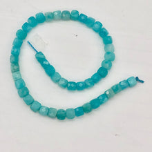 Load image into Gallery viewer, Amazonite Cube Beads Full Strand | 4mm | Blue | 95 Bead(s)|