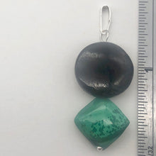 Load image into Gallery viewer, Hypersthene, Bloodstone & Sterling Silver Subtle Shimmer Pendant | 1 1/2" long |