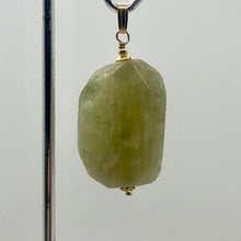 Load image into Gallery viewer, Kunzite Hiddenite 14K Gold Filled Crystal Pendant| 1 1/2" Long|Green | 1 Pendant