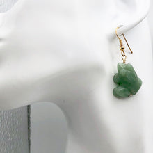 Load image into Gallery viewer, Aventurine Frog 14k Gold Filled Earrings| Semi Precious Stone Jewelry | 1 1/2" |