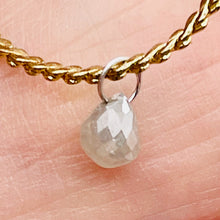 Load image into Gallery viewer, Diamond w/Loop .40 cts Teardrop | 4x3 mm | Green | 1 Pendant |