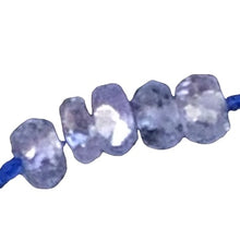 Load image into Gallery viewer, 4 Tanzanite Faceted From 3x1.25mm to 2.5x1mm Roundel Beads 009713