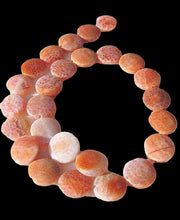 Load image into Gallery viewer, Snakeskin/Crab Fire Agate Focal Bead Strand 108958